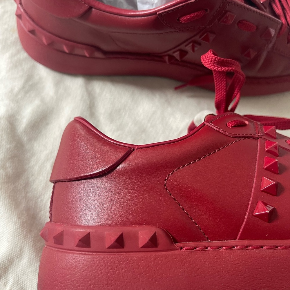 Red VALENTINO GARAVANI ROCKSTUD UNTITLED ROSSO Sneakers 11. Size 38,5 - Picture 6 of 14